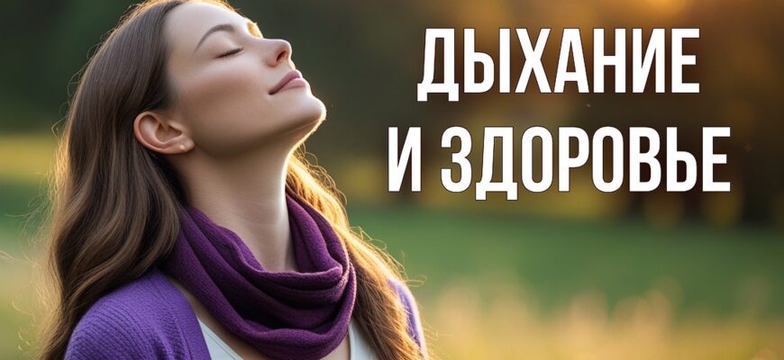 Женщина с закрытыми глазами делает дыхательное упражнение для расслабления и снижения тревожности