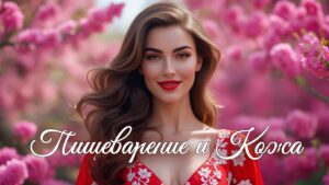 Изображение представляет собой яркий портрет женщины в высоком разрешении, стоящей на открытом воздухе на фоне цветущих розовых цветов. Стиль красочный и живой, с акцентом на предмет. У женщины длинные волнистые каштановые волосы, ниспадающие каскадом на плечи, и она одета в ярко-красное платье, украшенное замысловатыми белыми цветочными узорами. У нее светлая кожа и выразительные черты лица, в том числе выразительные брови, четко очерченные скулы и полные красные губы. Она мягко улыбается, излучая уверенность и безмятежность. Фон слегка размыт, что подчеркивает яркие розовые цветы, обрамляющие ее с обеих сторон, создавая гармоничную и эстетически приятную композицию. Теплое освещение подчеркивает черты ее лица и яркие цвета сцены.