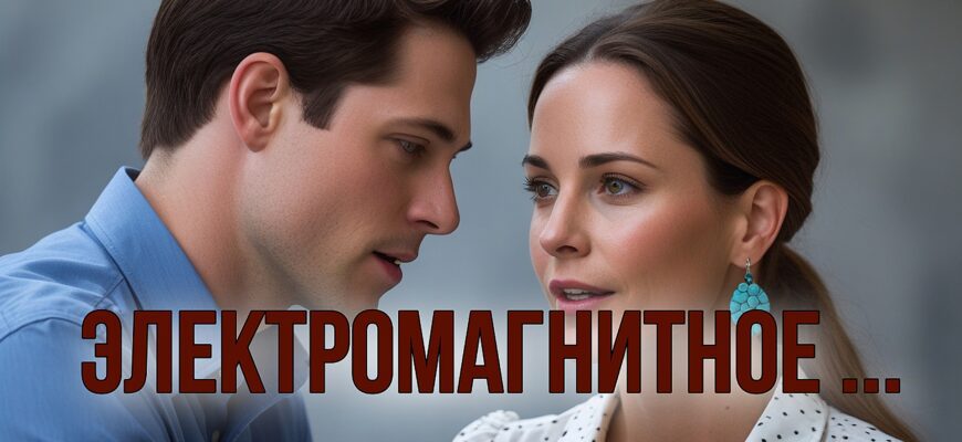 Изображение представляет собой откровенную фотографию, на которой изображены два человека, мужчина и женщина, занятые беседой. У мужчины, расположенного слева, короткие темно-каштановые волосы и светлая кожа. Он одет в синюю рубашку на пуговицах и смотрит вниз. У женщины справа длинные каштановые волосы, зачесанные назад, и светлая кожа. На ней белая блузка в мелкий черный горошек и бирюзовые серьги. Выражение ее лица сосредоточенное, она смотрит в одну точку с мужчиной. Фон размыт, что подчеркивает объекты на переднем плане.