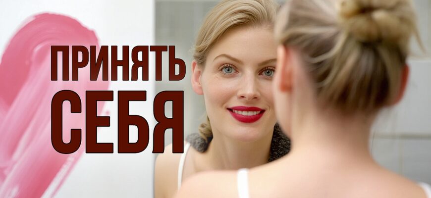Изображение представляет собой яркую фотографию в высоком разрешении, на которой изображена женщина со светлой кожей и светлыми волосами, уложенными в свободную прическу. Она улыбается и смотрит на свое отражение в зеркале. Ее губы накрашены ярко-красной помадой, которая добавляет яркости ее естественному макияжу. На ней белая майка, которая контрастирует с мягким, размытым фоном. На зеркале большое розовое сердце, нарисованное чем-то похожим на губную помаду или что-то подобное, обрамляет ее отражение. Обстановка представляет собой современную ванную комнату в стиле минимализма с нейтральной цветовой палитрой, позволяющей выделить тему и сердце интерьера.