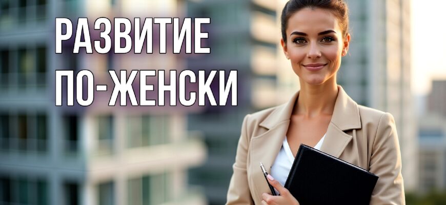 Это профессиональная портретная фотография, на которой изображена женщина, развитие по-женски, стоящая на улице в городской обстановке. У нее светлая кожа, каштановые волосы, уложенные в элегантную прическу, и тонкий макияж с четко очерченными бровями и подведенными глазами. На ней бежевый блейзер поверх белой блузки, что придает ей деловой стиль. В левой руке она держит черный блокнот в текстурированной обложке, а в правой - ручку. Фон слегка размыт, на нем видны высокие здания с современным архитектурным дизайном, напоминающие городской пейзаж. Теплое освещение, указывающее на раннее утро или поздний вечер, создает мягкое сияние на ее лице и создает атмосферу профессионализма и уверенности.