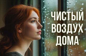Изображение представляет собой портретную фотографию молодой женщины со светлой кожей и каштановыми волосами, уложенными в свободную, непринужденную прическу. Она задумчиво смотрит в залитое дождем окно, ее профиль освещен мягким естественным светом. Фон за окном размыт, демонстрируя сочетание зеленых и коричневых оттенков, что наводит на мысль о дождливом дне. Оконное стекло покрыто капельками, придающими пейзажу текстуру и глубину. Выражение лица женщины безмятежное и задумчивое, глаза слегка опущены. Общий тон изображения теплый и приглушенный, что создает умиротворяющую и погружающую в себя атмосферу.